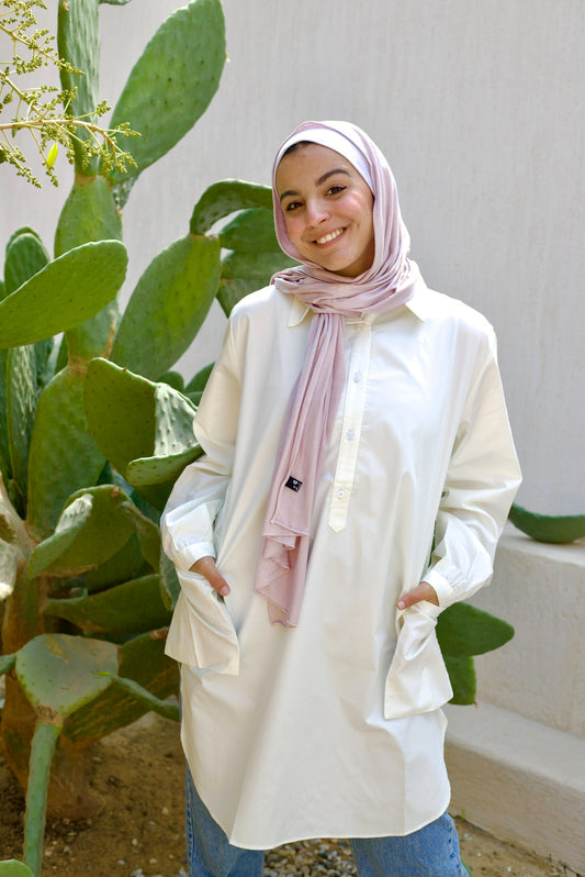 White blouse with pockets